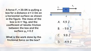 Work done by the frictional force  Physics lab tech test  Q2 [upl. by Bethesde]