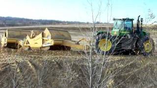 John Deere 9530 tractor scraper [upl. by Garvin]