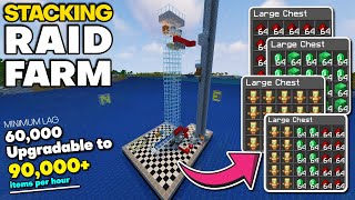 Minecraft RAID FARM Tutorial  60k100k Itemshr [upl. by Welker]