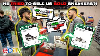 HE WAS SELLING US SOLD SNEAKERS  CASHING OUT AT SNEAKER CONVENTION [upl. by Nohsed]