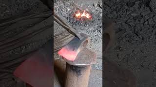 Axe 🪓 kulhadi making metalwork tools axe blacksmithing forged handmade handforged knife [upl. by Dirraj]