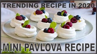 How to make pavlovaRinshas kitchenFancy recipeMini pavlova [upl. by Kirtley]