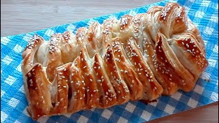 TRECCIA DI PASTA SFOGLIA CON SPECK E BRIE  ANTIPASTO O PIATTO UNICO FACILISSIMO E VELOCE [upl. by Eiramenna935]