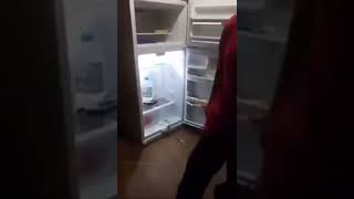 Fridge fall on me😵‍💫 scary trynottogetscaredchallenge facts [upl. by Irim696]