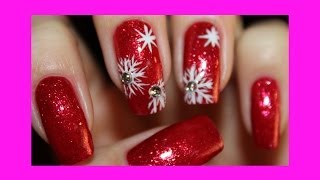 Новогодний маникюр СНЕЖИНКИ  New Year Nails [upl. by Shaefer]