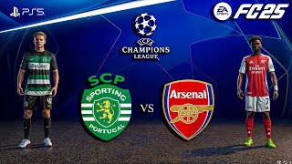 FC 25  Sporting CP vs Arsenal Ft Gyökeres Saka  UEFA Champions League  PS5™ 4K60 [upl. by Rochella]