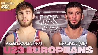 Khamzat ARSAMERZOUEV FRA vs Ibragim IBRAGIMOV AIN  U23 Euro Championships 2024  FS 65Kg Gold [upl. by Edithe]