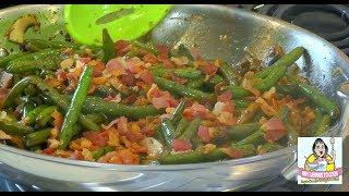 Green Beans with Bacon and Onions  Amy Learns to Cook [upl. by Nibot169]