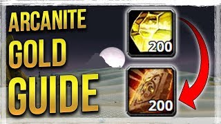 WoW Arcanite Bars amp Arcane Crystals  Alchemy Gold Guide [upl. by Richarda]