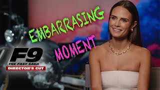 Interview Jordana Brewster Reveals Most Embarrassing Moment on F9 Set [upl. by Peter730]