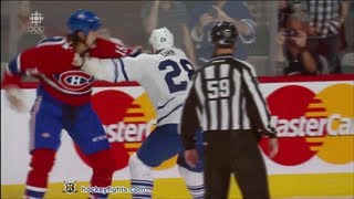 Colton Orr vs George Parros Oct 1 2013 [upl. by Packer]