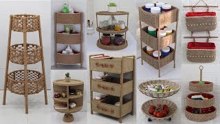 10 Storage Organizer Racks from Waste Materials  Jute Craft Ideas [upl. by Gauthier]