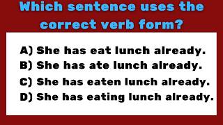 50 Grammar Test Quiz  English Verbs  English Practice Test  Master English Now [upl. by Eilrebmik532]