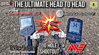 Nokta Legend VS Minelab Manticore  The Ultimate Head To Head  10 Hole Shootout Metal Detecting Uk [upl. by Ennayelsel]