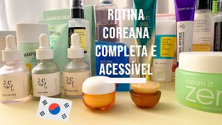 ROTINA DE SKINCARE COREANA ACESSÍVEL  KBEAUTY POR MENOS DE 100 REAIS NA SHOPEE [upl. by Natascha466]