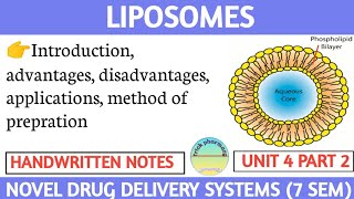 Liposomes drug delivery systems  NDDS  7 semester [upl. by Cohbath]