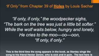 Providing a Tune for quotIf Onlyquot from Holes by Louis Sachar [upl. by Rockwell244]