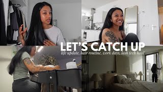 lets catch up ♡ life update hair routine work days lash tech haul amp more [upl. by Mcafee219]