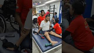 Recovery of quadriplegic patient at Walk n Run physiotherapy quadriplegic rehab fitness [upl. by Nnylrats315]