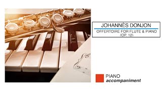 🎼 JOHANNÈS DONJON  Offertoire Op 12  Piano Accompaniment  Sheet Music Scrolling [upl. by Ateuqal604]