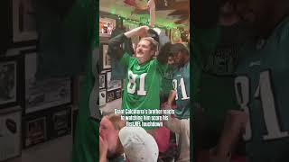 Grant Calcaterras brother reacts to his first NFL touchdown 🥹 shorts [upl. by Petronia735]