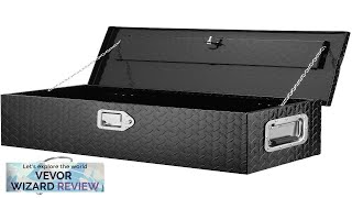 VEVOR Heavy Duty Aluminum Truck Bed Tool Box Diamond Plate Tool Box Review [upl. by Grochow]