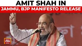 Amit Shah in Jammu BJP Manifesto Release Modi Rally Next Week [upl. by Eitsirhc]