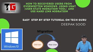 Recovered Users From Overwritten OS Using Hard Link Migration In Hindi By Deepak Sood  Tech GURU [upl. by Damiani]