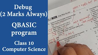 Debug QBASIC program of class 10 computer science [upl. by Joanna]