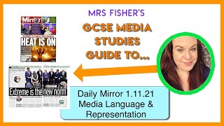 GCSE Media  Daily Mirror 11121  Media Language amp Representation [upl. by Deehahs]