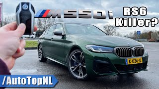 2021 BMW Individual M550i REVIEW on AUTOBAHN NO SPEED LIMIT by AutoTopNL [upl. by Ten]