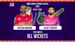 All Wickets  Fortune Barishal vs Sylhet Strikers  35th Match  Season 10  BPL 2024 [upl. by Adnaluy]