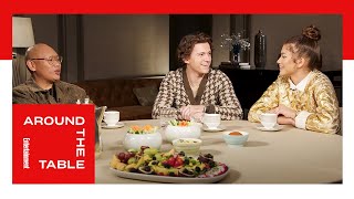 Tom Holland Zendaya and Jacob Batalon on How They Met  Around the Table  Entertainment Weekly [upl. by Doherty]