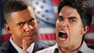 Barack Obama vs Mitt Romney Epic Rap Battles Of History [upl. by Aehtla]