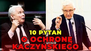 Tyszkiewicz zadaje 10 pytań o ochronę Kaczyńskiego quotProszę o przedstawienie podstawy prawnejquot [upl. by Ardnuahs]