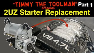 Toyota Lexus 2UZFE Starter Replacement With the Secondary Air Injection System 20052011 Part 1 [upl. by Leanne90]