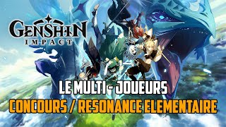 Genshin Impact Le multijoueurs   Concours  La résonance élémentaire [upl. by Yelsiap]