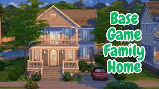 Base Game Family Home  The Sims 4 Speed Build  No CC [upl. by Eelsel994]