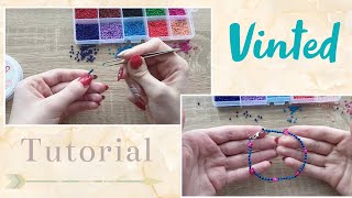 Bransoletka i pierścionek z koralików DIY Tutorial na kwiatki z koralików 🌼✨ [upl. by Torie]