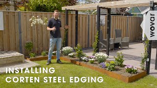 How to Install Corten Steel Garden Edging  Garden Inspiration  Wovar [upl. by Fia]