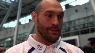 TYSON FURY IS ASKED BY REPORTER WHETHER HE WILL SING A SONG WHEN HE LOSES TO WLADIMIR KLITSCHKO [upl. by Unam752]