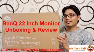 BenQ GW2283 Monitor Review  BenQ 22 Inch Monitor Unboxing  Best Budget Monitor  Bezel Less [upl. by Maison]