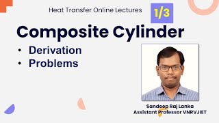 Composite Cylinder 13  Derivation Problem  Sandeep Raj Lanka Heat Transfer Lectures VNRVJIET [upl. by Yeldud400]