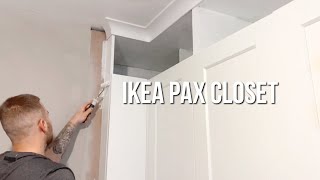 Built In IKEA PAX Wardrobe Hack  EASY DIY BUILT IN [upl. by Corel659]