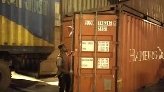 Container discharge survey at Chattogram port inner jetty yard no 7 [upl. by Olethea]