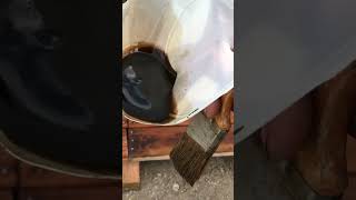 quotoilquot based deck stain 5w30 motor oil [upl. by Neitsirk]