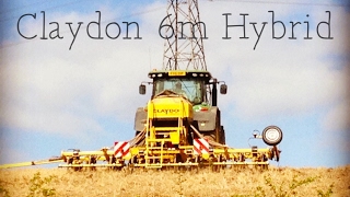 Claydon 6m Hybrid direct drill  Farm videos [upl. by Aerdna]