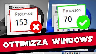 IL METODO SEGRETO PER RIDURRE I PROCESSI DI WINDOWS e MASSIMIZZARNE LE PRESTAZIONI🔥📈 [upl. by Ahsiakal]