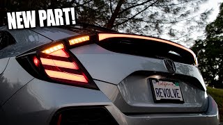 BEST Honda Civic Hatchback Mod  LED Light Bar Spoiler Civic Hatchback 20172021 [upl. by Coyle934]