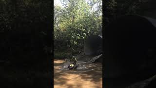 Badlands 2017 Polaris outlaw 110 vs 2007 Polaris outlaw 90 in deep water [upl. by Steere]